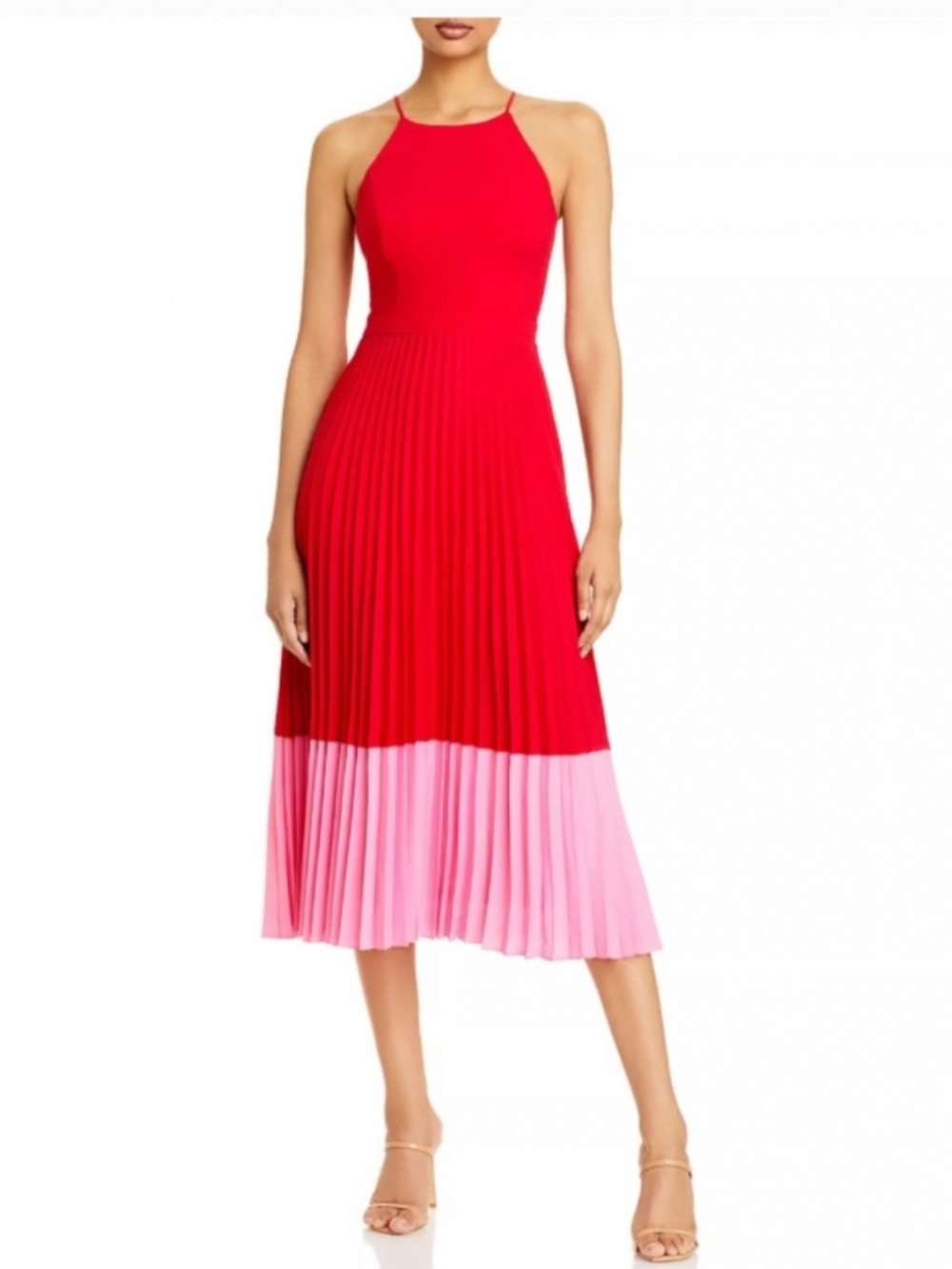 Red and Pink Aidan by Aidan Mattox Dress